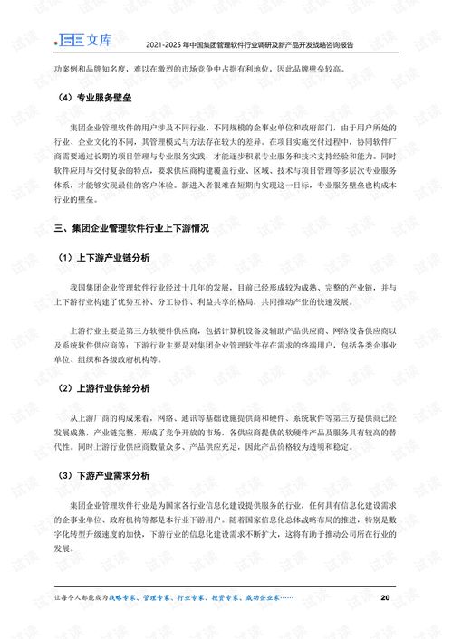 2021-2025年中國集團管理軟件行業調研及新產品開發戰略咨詢報告
